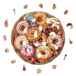 Alternative view of Mindful Wooden Jigsaw Puzzle - Donuts Puzzle