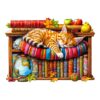 Mindful Wooden Jigsaw Puzzle - Dreamy Tabby Cat 1
