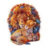 Mindful Wooden Jigsaw Puzzle - Fatherly Lion