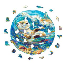 Alternative view of Mindful Wooden Jigsaw Puzzle - Leisurely Otter