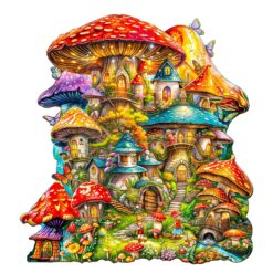 Mindful Wooden Jigsaw Puzzle - Mushroom House