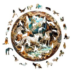Alternative view of Mindful Wooden Jigsaw Puzzle-3D Cave Horse