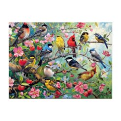 Mindful Wooden Jigsaw Puzzle-Birds in the Orchard