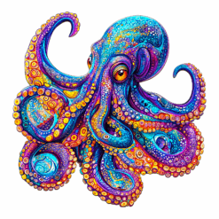 Mindful Wooden Jigsaw Puzzle-Colorful Octopus