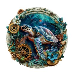 Mindful Wooden Jigsaw Puzzle-Embossed Turtle
