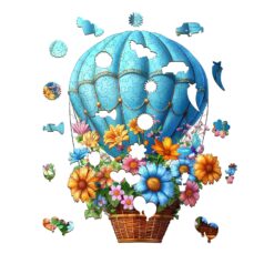 Alternative view of Mindful Wooden Jigsaw Puzzle-Flying Flowers