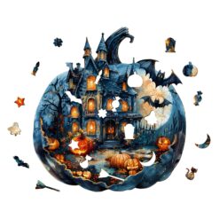 Alternative view of Mindful Wooden Jigsaw Puzzle-Halloween Pumpkin