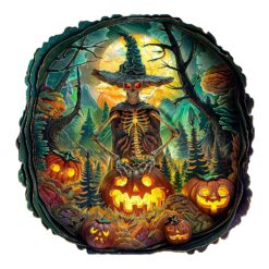 Mindful Wooden Jigsaw Puzzle-Halloween Skeleton