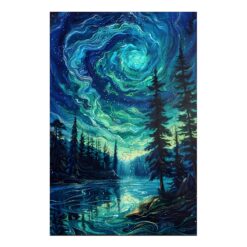 Mindful Wooden Jigsaw Puzzle-Night Aurora 2
