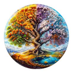 Mindful Wooden Jigsaw Puzzle-Seasonal Tree of Life 2