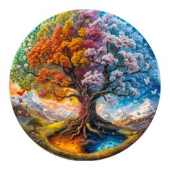 Mindful Wooden Jigsaw Puzzle-Seasonal Tree of Life