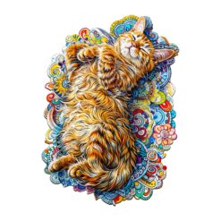 Mindful Wooden Jigsaw Puzzle-Sleeping Cat