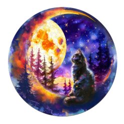 Mindful Wooden Jigsaw Puzzle-Starry Cat