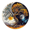 Mindful Wooden Jigsaw Puzzle-Sun and Moon Tree of Life