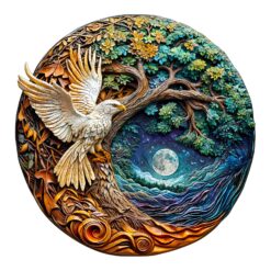 Mindful Wooden Jigsaw Puzzle-3D White Eagle