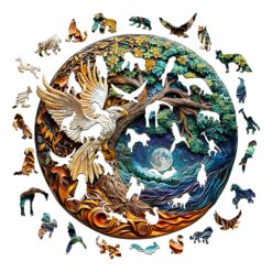 Alternative view of Mindful Wooden Jigsaw Puzzle-3D White Eagle