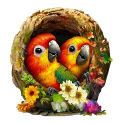 Naughty Parrot 2-Mindful Wooden Jigsaw Puzzle