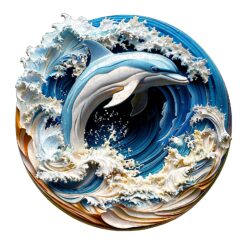 Mindful Wooden Jigsaw Puzzle - 3D Dolphin