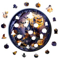 Alternative view of Mindful Wooden Jigsaw Puzzle-3D Halloween Castle 2