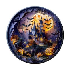 Mindful Wooden Jigsaw Puzzle-3D Halloween Castle 2