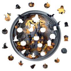 Alternative view of Mindful Wooden Jigsaw Puzzle-3D Halloween Castle 3