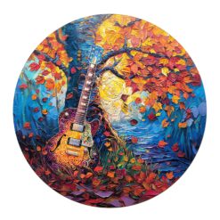 Mindful Wooden Jigsaw Puzzle - Autumn Guitar