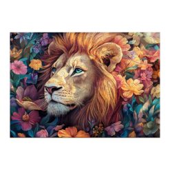 Mindful Wooden Jigsaw Puzzle - Blossom-Kissed Lion