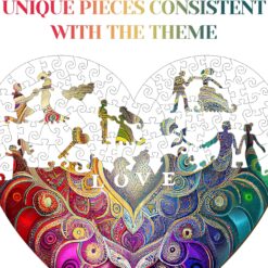 Alternative view of Mindful Wooden Jigsaw Puzzle-Brave Heart
