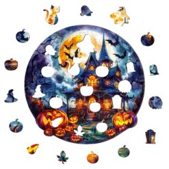 Alternative view of Mindful Wooden Jigsaw Puzzle-Halloween Pumpkin 2