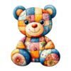 Mindful Wooden Jigsaw Puzzle - Patchwork Bears