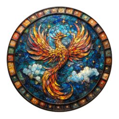 Mindful Wooden Jigsaw Puzzle-Starry Sky Phoenix