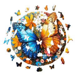 Alternative view of Mindful Wooden Jigsaw Puzzle-Yin Yang Butterfly