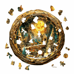 Alternative view of Mindful Wooden Jigsaw Puzzle-3D Christmas Eve 2