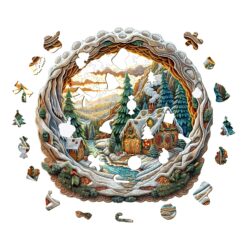Alternative view of Mindful Wooden Jigsaw Puzzle - 3D Christmas House 2