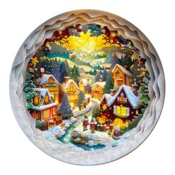 Mindful Wooden Jigsaw Puzzle - 3D Christmas Town 2