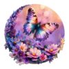 Butterfly and Moon 2 - Mindful Wooden Jigsaw Puzzle