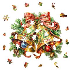 Alternative view of Mindful Wooden Jigsaw Puzzle - Christmas Bells 2