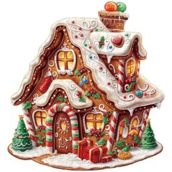 Mindful Wooden Jigsaw Puzzle- Christmas Gingerbread House 2
