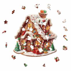 Alternative view of Mindful Wooden Jigsaw Puzzle- Christmas Gingerbread House 2