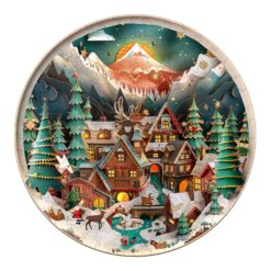 Mindful Wooden Jigsaw Puzzle - 3D Christmas Town