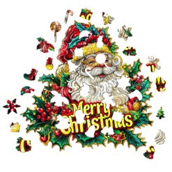 Alternative view of Mindful Wooden Jigsaw Puzzle -  Merry Christmas 2