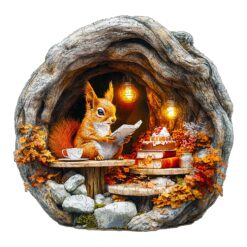 Mindful Wooden Jigsaw Puzzle - 3D Burrow Squirrel