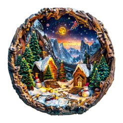Mindful Wooden Jigsaw Puzzle - 3D Christmas Eve