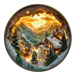 Mindful Wooden Jigsaw Puzzle - 3D Christmas Village