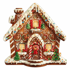 Mindful Wooden Jigsaw Puzzle - Christmas Gingerbread House