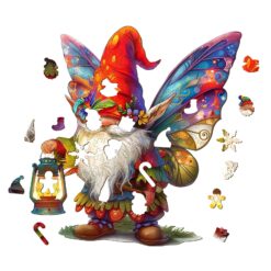 Alternative view of Mindful Wooden Jigsaw Puzzle - Christmas Gnome