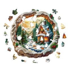 Alternative view of Mindful Wooden Jigsaw Puzzle - Christmas House