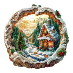 Mindful Wooden Jigsaw Puzzle - Christmas House
