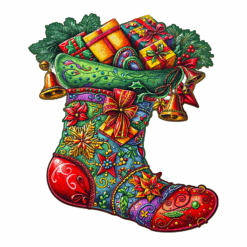 Mindful Wooden Jigsaw Puzzle - Christmas Sock