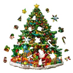 Alternative view of Mindful Wooden Jigsaw Puzzle - Colorful Christmas Tree